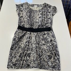 Reiss Black and White Midi Dress